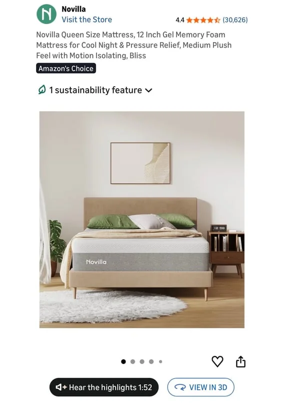 Amazon Home & Kitchen product with View in 3D