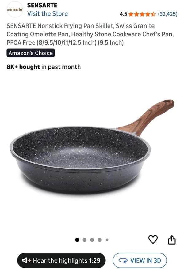 Amazon Home & Kitchen product with View in 3D