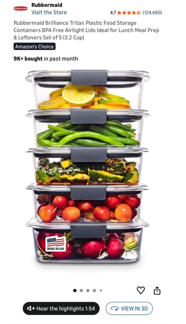 Amazon Home & Kitchen product with View in 3D