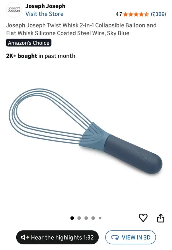 Amazon Home & Kitchen product with View in 3D