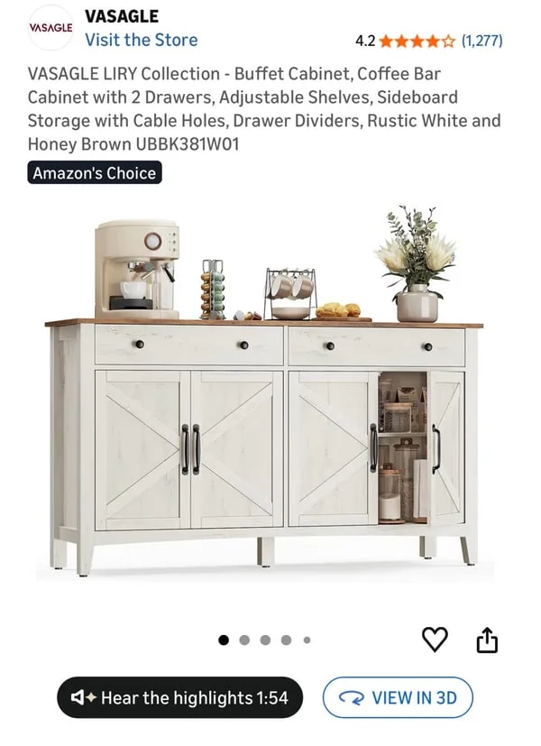 Amazon Home & Kitchen product with View in 3D